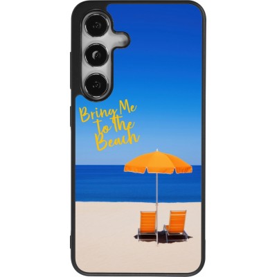 Samsung Galaxy S25 Case Hülle - Silikon schwarz Summer 2025 Bring me to the beach
