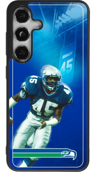 Samsung Galaxy S25 Case Hülle - Silikon schwarz Super Bowl 26 Seattle 1