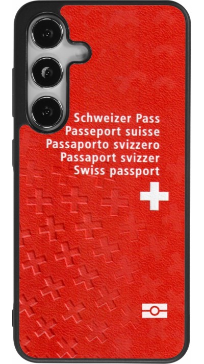 Samsung Galaxy S25 Case Hülle - Silikon schwarz Swiss Passport