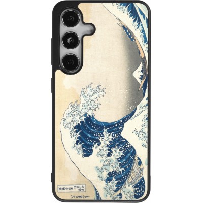 Samsung Galaxy S25 Case Hülle - Silikon schwarz Kunstbild - Die große Welle vor Kanagawa - Hokusai