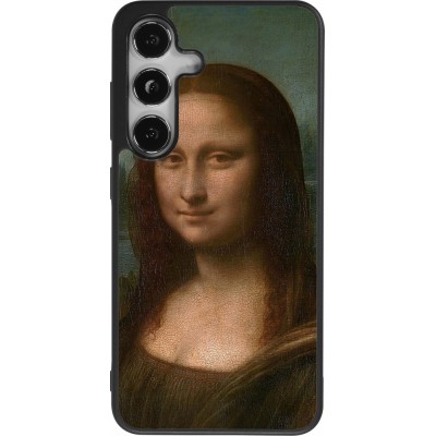 Samsung Galaxy S25 Case Hülle - Silikon schwarz Kunstbild - Mona Lisa - Leonardo de Vinci