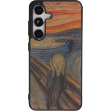 Samsung Galaxy S25 Case Hülle - Silikon schwarz Kunstbild - Der Schrei - Edvard Munch