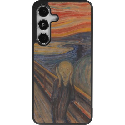Samsung Galaxy S25 Case Hülle - Silikon schwarz Kunstbild - Der Schrei - Edvard Munch