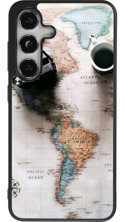 Samsung Galaxy S25 Case Hülle - Silikon schwarz Travel 01