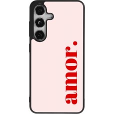 Samsung Galaxy S25 Case Hülle - Silikon schwarz Valentine 2024 amor
