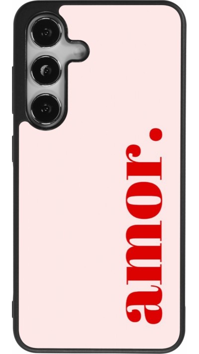 Samsung Galaxy S25 Case Hülle - Silikon schwarz Valentine 2024 amor