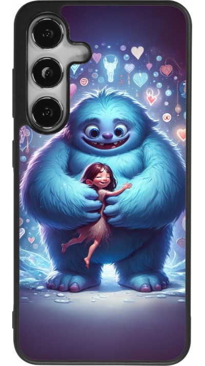 Samsung Galaxy S25 Case Hülle - Silikon schwarz Valentin 2024 Flauschige Liebe