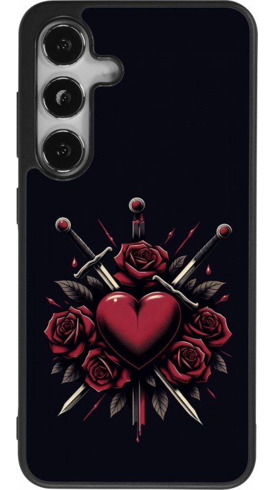 Samsung Galaxy S25 Case Hülle - Silikon schwarz Valentine 2024 gothic love
