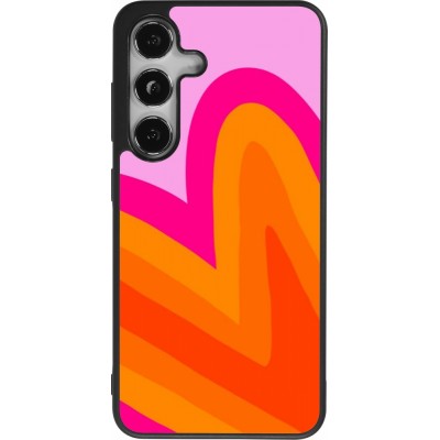 Samsung Galaxy S25 Case Hülle - Silikon schwarz Valentine 2024 heart gradient