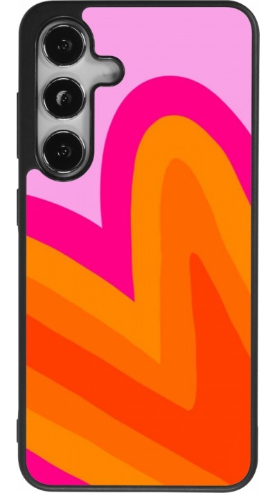 Samsung Galaxy S25 Case Hülle - Silikon schwarz Valentine 2024 heart gradient