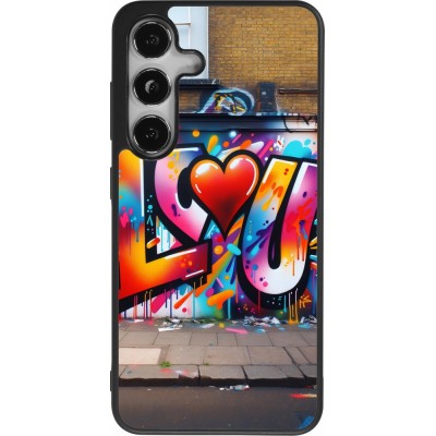 Samsung Galaxy S25 Case Hülle - Silikon schwarz Valentin 2025 Liebe U Tag