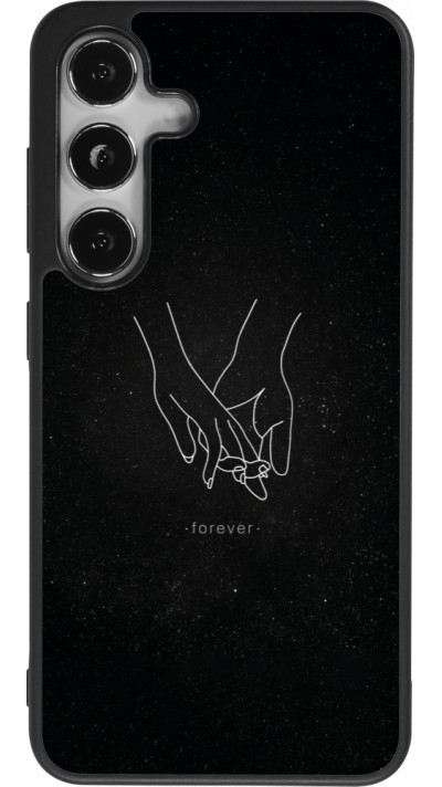 Samsung Galaxy S25 Case Hülle - Silikon schwarz Valentine 2023 hands forever