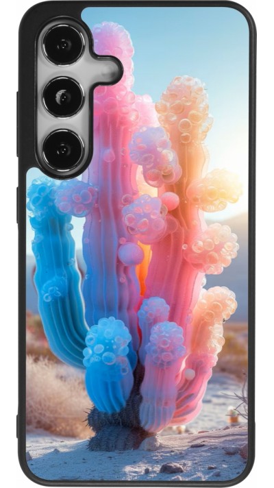 Samsung Galaxy S25 Case Hülle - Silikon schwarz Artificial vegetation 2025