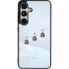 Samsung Galaxy S25 Case Hülle - Silikon schwarz Winter 22 ski lift
