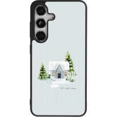 Samsung Galaxy S25 Case Hülle - Silikon schwarz Winter 25 Cosy House
