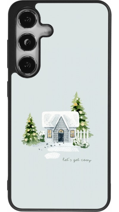Samsung Galaxy S25 Case Hülle - Silikon schwarz Winter 25 Cosy House