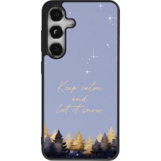 Samsung Galaxy S25 Case Hülle - Silikon schwarz Winter 25 Winter illustration of trees