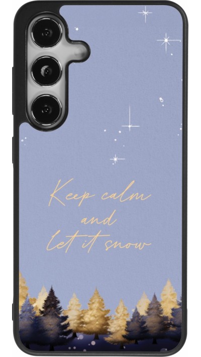 Samsung Galaxy S25 Case Hülle - Silikon schwarz Winter 25 Winter illustration of trees