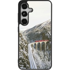 Samsung Galaxy S25 Case Hülle - Silikon schwarz Winter 25 Winter polar express