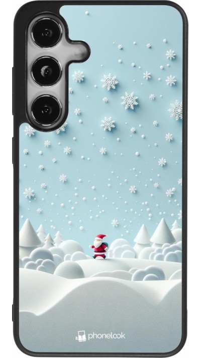 Samsung Galaxy S25 Case Hülle - Silikon schwarz Weihnachten 2023 Kleiner Vater Schneeflocke