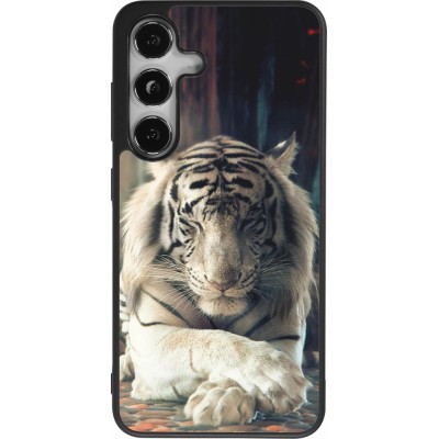 Samsung Galaxy S25 Case Hülle - Silikon schwarz Zen Tiger