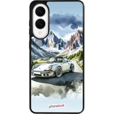 Samsung Galaxy S25 Edge Case Hülle - Silikon schwarz Porsche 911 Berg Aquarell