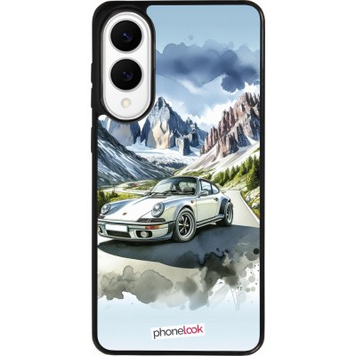 Samsung Galaxy S25 Edge Case Hülle - Silikon schwarz Porsche 911 Berg Aquarell