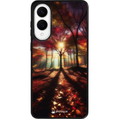 Samsung Galaxy S25 Edge Case Hülle - Silikon schwarz Herbstlicher goldener Glanz