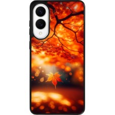 Samsung Galaxy S25 Edge Case Hülle - Silikon schwarz Herbst Magisch Orange