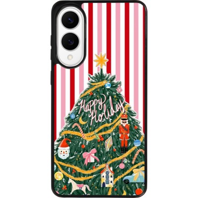 Samsung Galaxy S25 Edge Case Hülle - Silikon schwarz Christmas 25 Happy Holiday