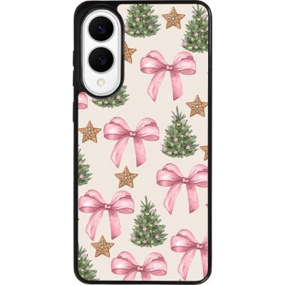 Samsung Galaxy S25 Edge Case Hülle - Silikon schwarz Christmas 25 Vintage Ribbons