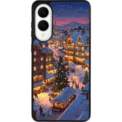 Samsung Galaxy S25 Edge Case Hülle - Silikon schwarz Christmas 25 Xmas Village