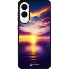 Samsung Galaxy S25 Edge Case Hülle - Silikon schwarz Sonnenuntergang gelb violett