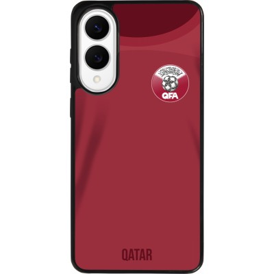 Samsung Galaxy S25 Edge Case Hülle - Silikon schwarz Katar 2022 personalisierbares Fussballtrikot