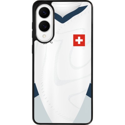 Samsung Galaxy S25 Edge Case Hülle - Silikon schwarz Schweiz Away personalisierbares Fussballtrikot