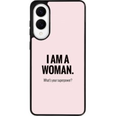 Samsung Galaxy S25 Edge Case Hülle - Silikon schwarz I am a woman