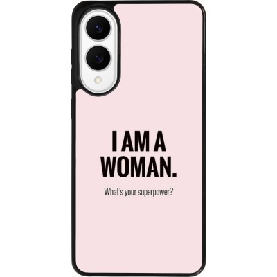Samsung Galaxy S25 Edge Case Hülle - Silikon schwarz I am a woman
