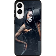 Samsung Galaxy S25 Edge Case Hülle - Silikon schwarz Halloween 22 Tattooed Girl