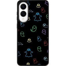 Samsung Galaxy S25 Edge Case Hülle - Silikon schwarz Halloween 2024 colorful ghosts