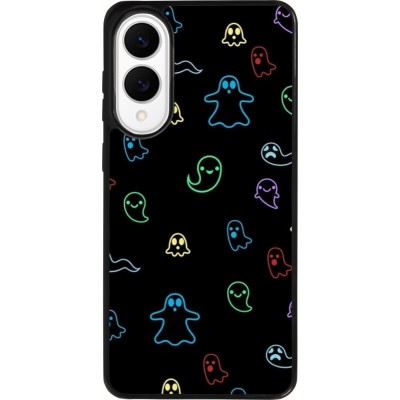 Samsung Galaxy S25 Edge Case Hülle - Silikon schwarz Halloween 2024 colorful ghosts