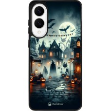 Samsung Galaxy S25 Edge Case Hülle - Silikon schwarz Halloween Spukstadt