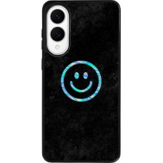 Samsung Galaxy S25 Edge Case Hülle - Silikon schwarz Happy smiley irisirt