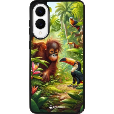 Samsung Galaxy S25 Edge Case Hülle - Silikon schwarz Tropischer Dschungel Tayrona