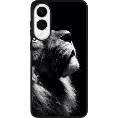 Samsung Galaxy S25 Edge Case Hülle - Silikon schwarz Lion looking up