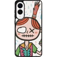 Samsung Galaxy S25 Edge Case Hülle - Silikon schwarz Little Girl Sketch