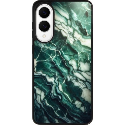 Samsung Galaxy S25 Edge Case Hülle - Silikon schwarz Majestätischer grüner Marmor