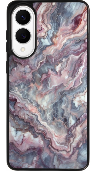 Samsung Galaxy S25 Edge Case Hülle - Silikon schwarz Violetter silberner Marmor Samsung Galaxy S25 Edge Case Hülle - Silikon schwarz Violetter silberner Marmor