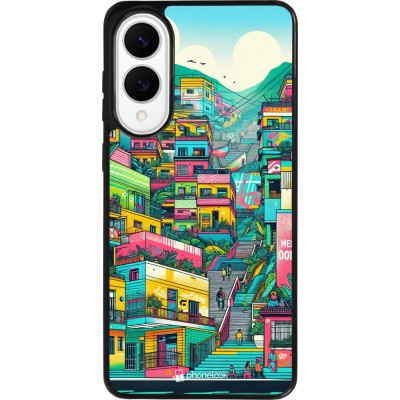 Samsung Galaxy S25 Edge Case Hülle - Silikon schwarz Medellin Comuna 13 Kunst