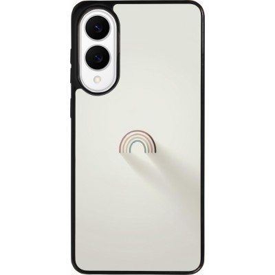 Samsung Galaxy S25 Edge Case Hülle - Silikon schwarz Mini Regenbogen Minimal