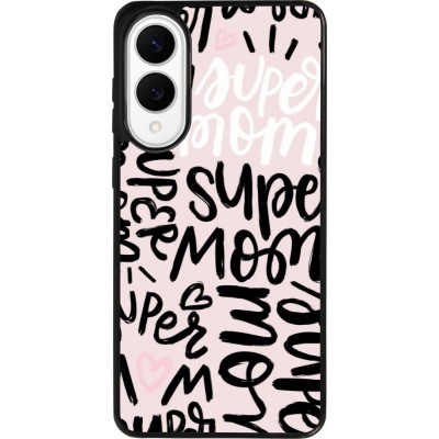 Samsung Galaxy S25 Edge Case Hülle - Silikon schwarz Mom 2024 Super mom